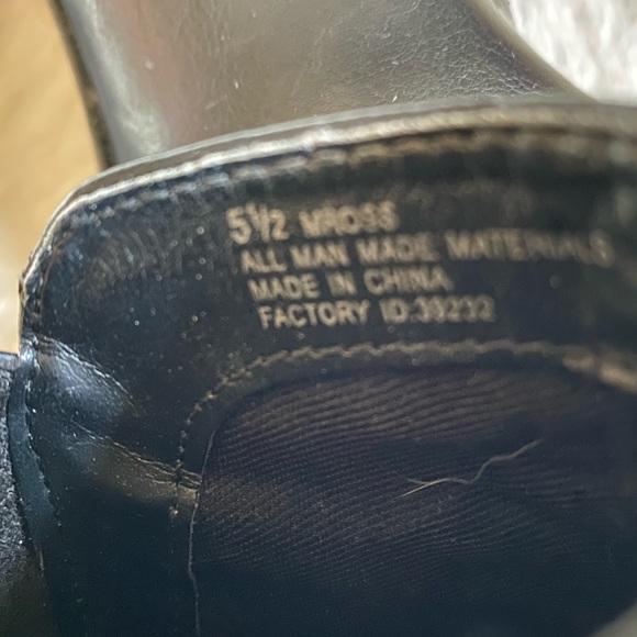 Stylish black high heel booties. Side zip, size 5 1/2. Worn 1 time. - Picture 3 of 5